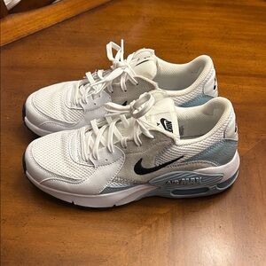 Nike White and Blue Athletic Shoes